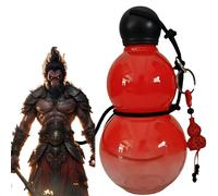 Sun Wukoug Gourd Water Bottle - Chinese Retro-Inspired 900ml Sports Water Bottle for Gym, Durable and Eye-Catching Design, Perfect Travel Companion for Myth Wu Koug Game Fans (Red)