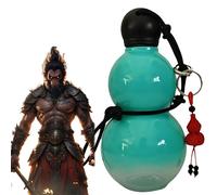 Sun Wukoug Gourd Water Bottle - Chinese Retro-Inspired 900ml Sports Water Bottle for Gym, Durable and Eye-Catching Design, Perfect Travel Companion for Myth Wu Koug Game Fans (Blue)