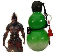 Sun Wukoug Gourd Water Bottle - Chinese Retro-Inspired 900ml Sports Water Bottle for Gym, Durable and Eye-Catching Design, Perfect Travel Companion for Myth Wu Koug Game Fans (Green)