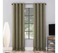 Sun Zero 2-Pack Theater Grade Extreme Total Blackout Grommet Curtain Panel Pair, thermal, Olive Green, 52" W x 63" L (Pack of 2)