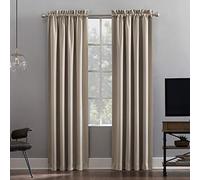 Sun Zero - 52468 Oslo Theater Grade Extreme 100% Blackout Rod Pocket Curtain Panel, 52" x 63", Stone