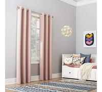 Sun Zero - 55407 Riley Kids Bedroom Blackout Grommet Curtain Panel, 40" x 84", Blush