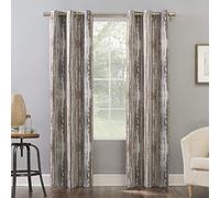 Sun Zero Artifact Abstract Painting Blackout Grommet Curtain Panel, 40" x 95", Cedar Orange