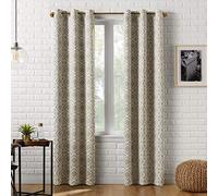 Sun Zero Barnett Trellis Blackout Grommet Curtain Panel, 40" x 95", Taupe