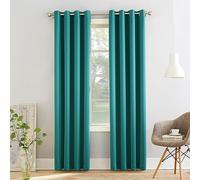 Sun Zero Barrow 2-Pack Energy Saving Grommet Curtain Panel Pair, 54" x 63, Marine Blue