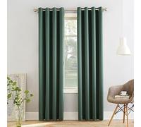 Sun Zero Barrow 2-Pack Energy Saving Grommet Curtain Panel Pair, 54" x 95, Everglade Green