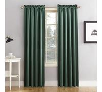 Sun Zero Barrow 2-Pack Energy Saving Rod Pocket Curtain Panel Pair, 54" x 84", Everglade