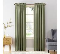 Sun Zero Barrow 2-Pack Solid Total Blackout Rod Pocket Curtain Panel Pair, 54" x 63", Sage Green