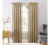 Sun Zero Barrow 2-Pack Solid Total Blackout Rod Pocket Curtain Panel Pair, 54" x 95", Taupe