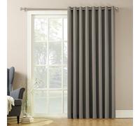 Sun Zero Barrow Energy Efficient Grommet Sliding Patio Door Curtain Panel, 100" x 84", Gray