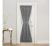 Sun Zero Barrow Energy Efficient Rod Pocket Door Curtain Panel, 54" x 72", Gray