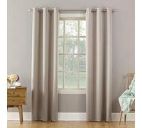 Sun Zero Becca Energy Efficient Grommet Curtain Panel, 40" x 95", Stone