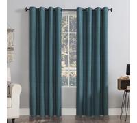 Sun Zero Columbia 2-Pack Thermal Energy Saving 100% Blackout Grommet Curtain Panel Pair, 50" x 63", Teal