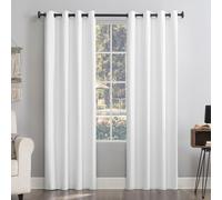 Sun Zero Columbia 2-Pack Thermal Energy Saving 100% Blackout Grommet Curtain Panel Pair, 50" x 63", White