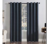 Sun Zero Columbia 2-Pack Thermal Energy Saving 100% Blackout Grommet Curtain Panel Pair, 50" x 95", Navy Blue