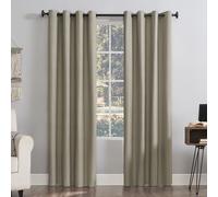 Sun Zero Columbia 2-Pack Thermal Energy Saving 100% Blackout Grommet Curtain Panel Pair, 50" x 95", Stone