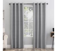 Sun Zero Columbia 2-pack Thermal Energy Saving Total Blackout Grommet Curtain Panel Pair, 50" x 108", Silver