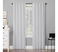 Sun Zero Cyrus 2-Pack Thermal Total Blackout Back Tab Curtain Panel Pair, 40" x 63", White