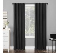 Sun Zero Cyrus 2-Pack Thermal Total Blackout Back Tab Curtain Panel Pair, 40" x 84", Charcoal