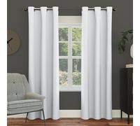 Sun Zero Easton Blackout Energy Efficient Grommet Curtain, Polyester, Dove White, 40" x 108" Panel