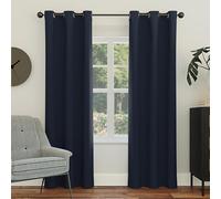 Sun Zero Easton Energy Saving Blackout Grommet Curtain Panel, 40" x 54", Navy Blue