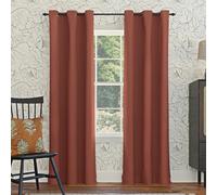 Sun Zero Easton Energy Saving Blackout Grommet Curtain Panel, 40" x 84", Terracotta Orange