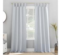 Sun Zero Easton Energy Saving Blackout Tab Top Curtain Panel, 40" x 63",Oyster White