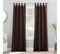 Sun Zero Easton Energy Saving Blackout Tab Top Curtain Panel, 40" x 84", Chocolate
