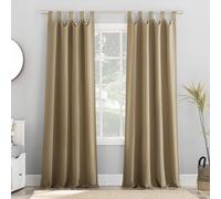 Sun Zero Easton Energy Saving Blackout Tab Top Curtain Panel, 40" x 84", Taupe