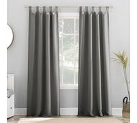 Sun Zero Easton Energy Saving Blackout Tab Top Curtain Panel, 40" x 95", Gray