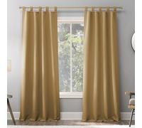 Sun Zero Easton Energy Saving Blackout Tab Top Curtain Panel, Gold, 40" W x 84" L (1 Panel)