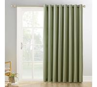 Sun Zero Easton Extra-Wide Blackout Grommet Sliding Patio Door Curtain Panel