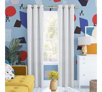 Sun Zero Halton Bright Vibes 100% Blackout Grommet Curtain Panel, 40" x 84", White