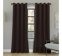 Sun Zero Nordic 2-Pack 2-Pack Theater Grade Extreme Total Blackout Grommet Curtain Panel Pair, 52" x 84", Dark Chocolate