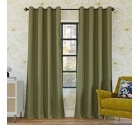 Sun Zero Nordic 2-Pack 2-Pack Theater Grade Extreme Total Blackout Grommet Curtain Panel Pair, 52" x 96", Sage Green