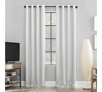 Sun Zero Nordic 2-pack Theater Grade Extreme 100% Blackout Grommet Curtain Panel Pair, 52" x 108", Pearl