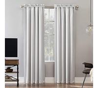 Sun Zero Oslo Theater Grade Extreme Total Blackout Rod Pocket Curtain Panel, 52" x 95", Pearl