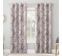 Sun Zero Reardon Global Medallion Print Energy Saving Grommet Curtain Panel, 54" x 63", Rosewine