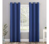 Sun Zero Riley Kids Bedroom Blackout Grommet Curtain Panel, 40" x 84", Classic Blue