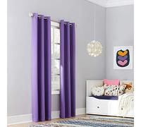 Sun Zero Riley Kids Bedroom Blackout Grommet Curtain Panel, 40" x 84", Purple