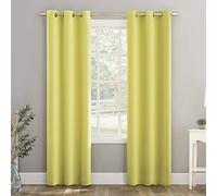 Sun Zero Riley Kids Bedroom Blackout Grommet Curtain Panel, 40" x 95", Lemon Yellow
