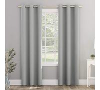 Sun Zero Riley Kids Bedroom Blackout Grommet Curtain Panel, 40" x 95", Silver Gray