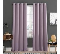 Sun Zero Soho 2-Pack 2-Pack Energy Efficient Blackout Grommet Curtain Panel Pair, 54" x 84", Lavender