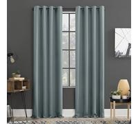 Sun Zero Soho 2-pack Blackout Energy Efficient Grommet Curtain Panel Pair, 54" x 108", Mineral