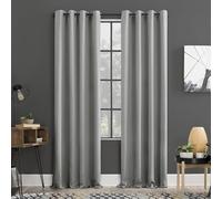 Sun Zero Soho 2-pack Blackout Energy Efficient Grommet Curtain Panel Pair, 54" x 108", Silver