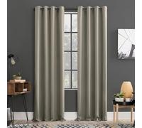 Sun Zero Soho 2-pack Blackout Energy Efficient Grommet Curtain Panel Pair, 54" x 108", Stone