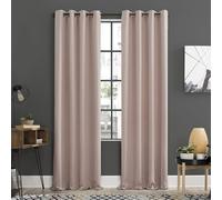 Sun Zero Soho 2-pack Energy Efficient Blackout Grommet Curtain Panel Pair, 54" x 108", Blush Pink