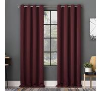 Sun Zero Soho 2-pack Energy Efficient Blackout Grommet Curtain Panel Pair, 54" x 108", Wine