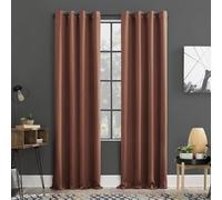 Sun Zero Soho 2-pack Energy Efficient Blackout Grommet Curtain Panel Pair, 54" x 63", Terracotta