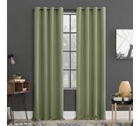 Sun Zero Soho 2-pack Energy Efficient Blackout Grommet Curtain Panel Pair, 54" x 84", Sage Green